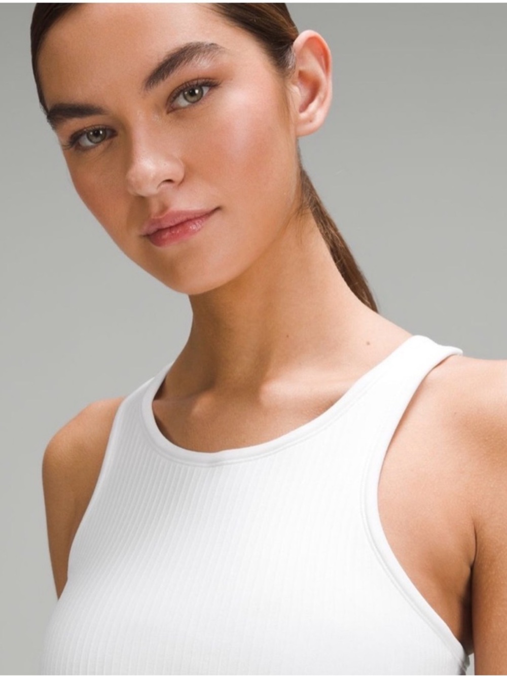 lululemon athletica Ribbed Tank Bralette in White